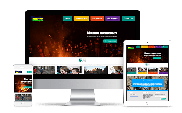 screenshot of Yorkshire Camps Website